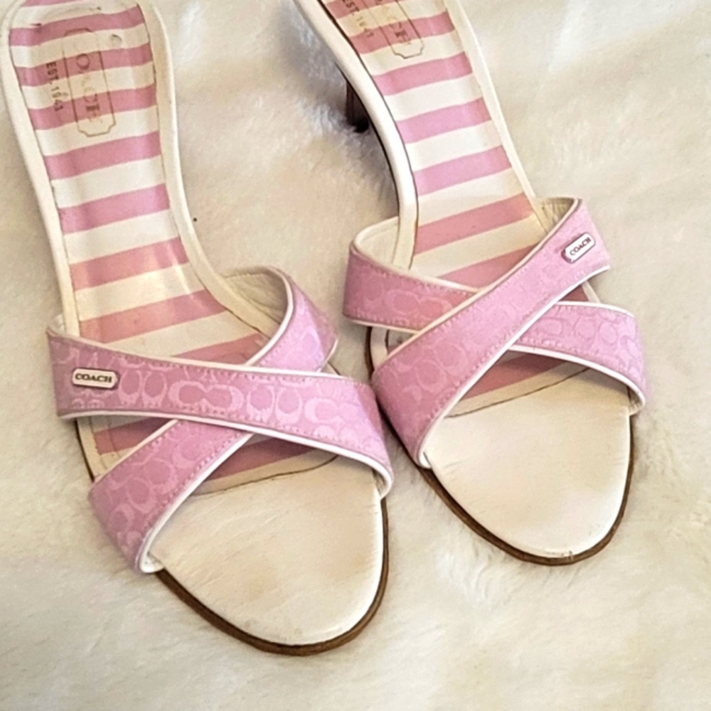 Pink Coach Sandals